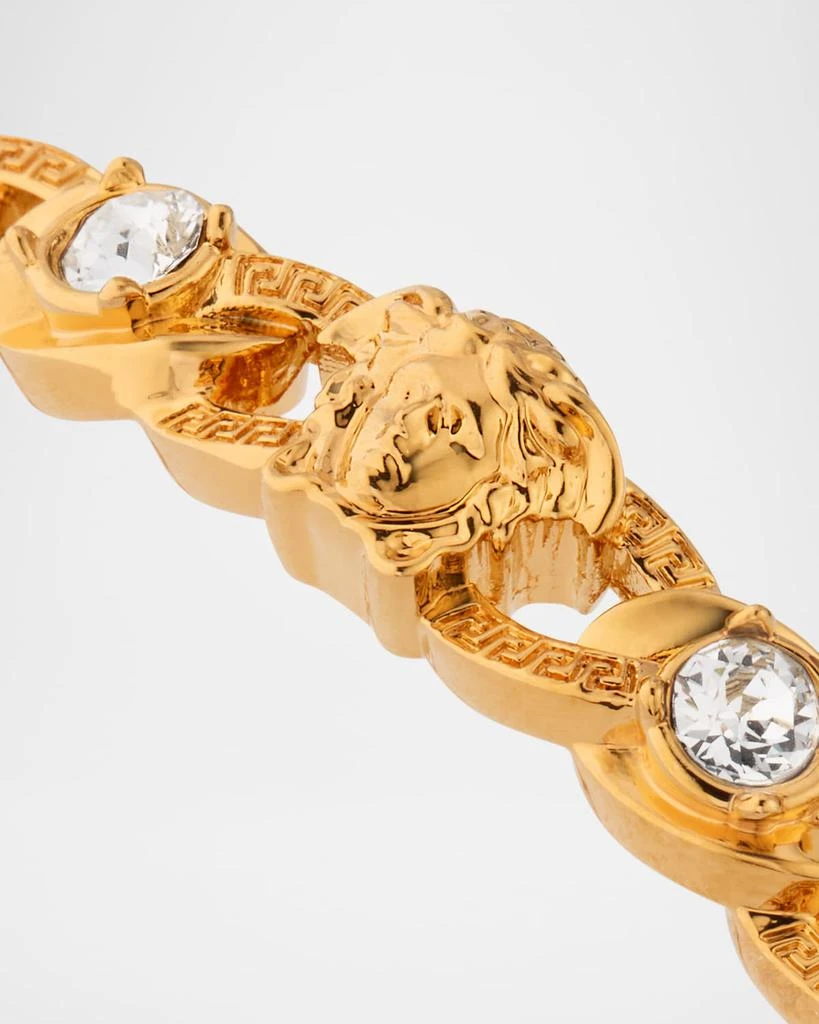 Versace Medusa and Crystal Curb-Link Cuff Bracelet 4