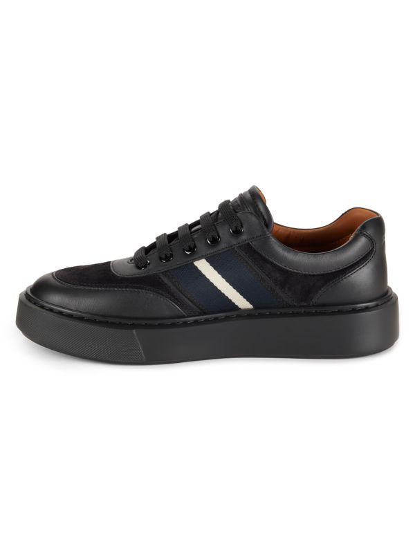 BALLY WK007FVT592U001 関税送料込 Bally Cruise Platform Low Top Leather Sneakers BLACK