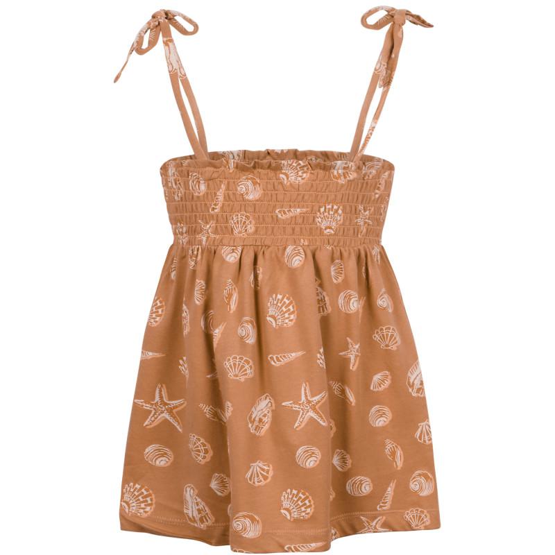 Munster Shells print free top in brown