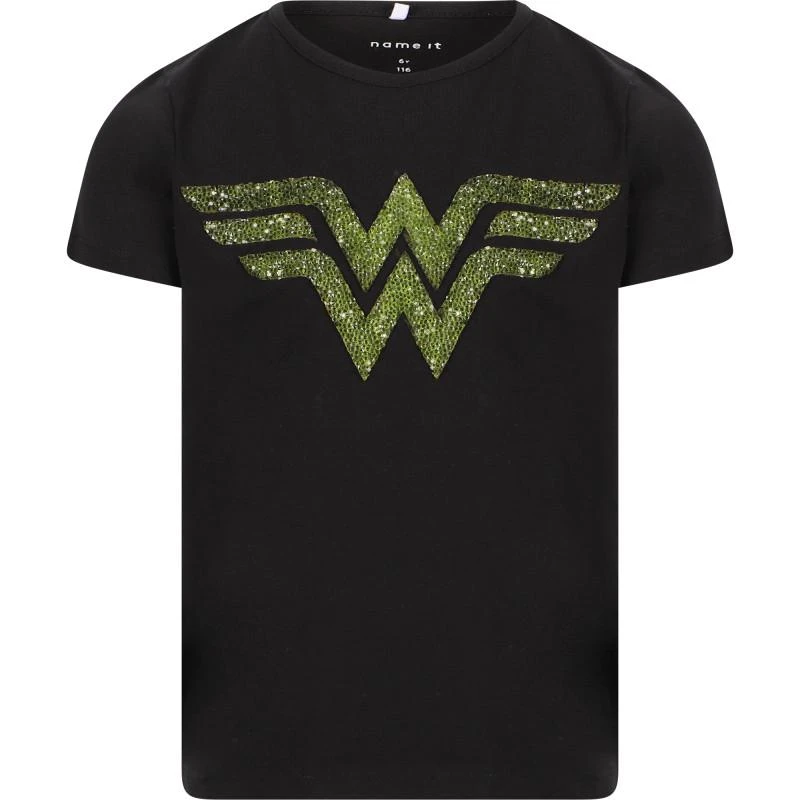 NAME IT® Justice league organic t shirt in black 1