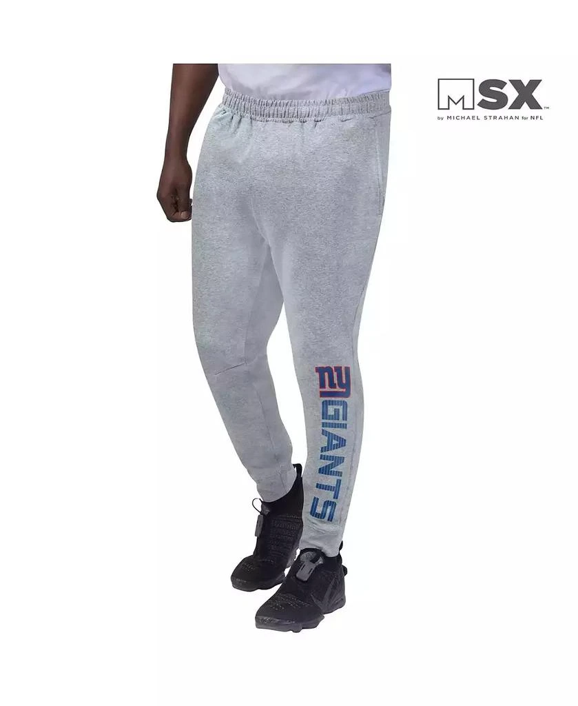 MSX by Michael Strahan Men's Heathered Gray New York Giants Jogger Pants 2