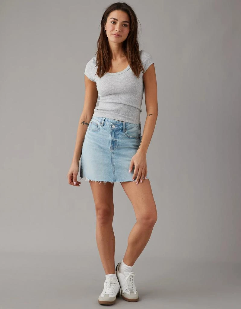 AE AE Stretch Crossover High-Waisted Perfect Denim Mini Skirt 1