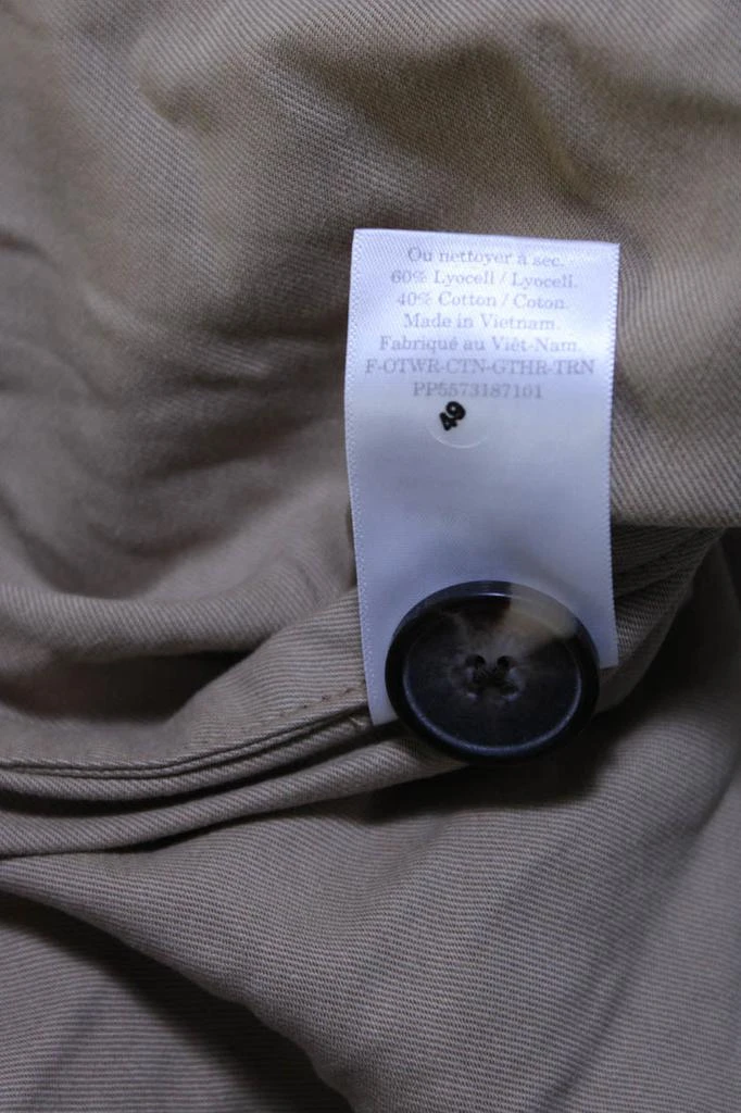 Everlane Womens Ash Brown The Gathered Drape Trench 5