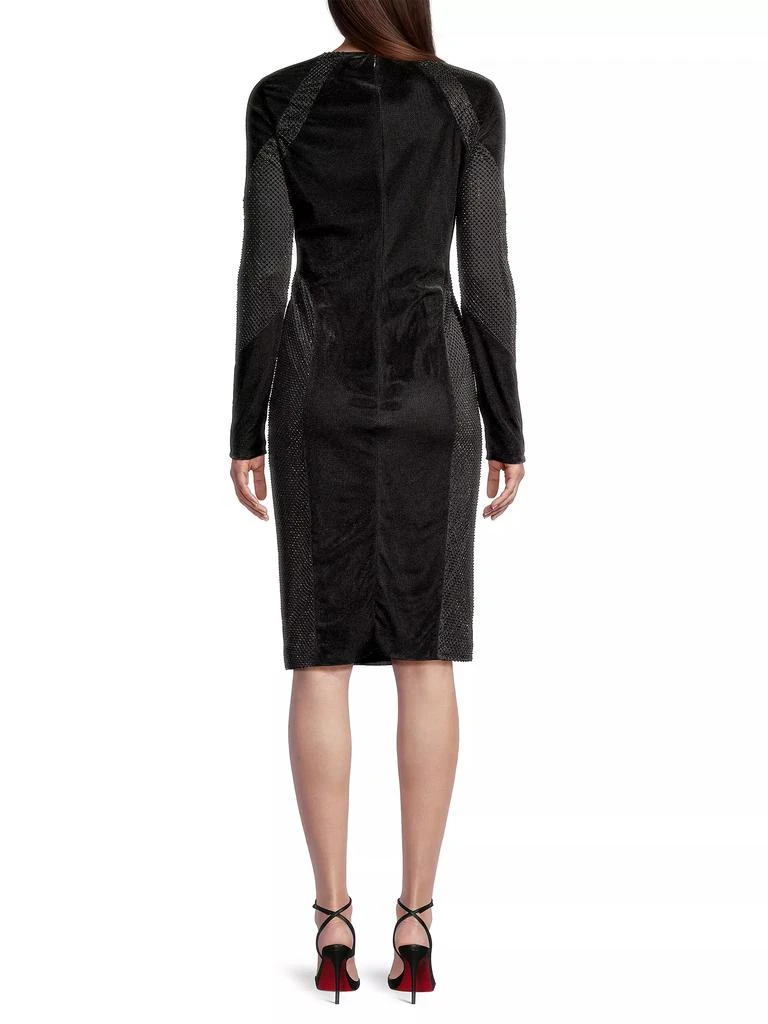 Donna Karan Social Occasion Velvet & Mesh Cocktail Dress 5