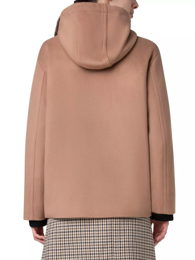 Akris Hooded Wool-Blend Coat 5