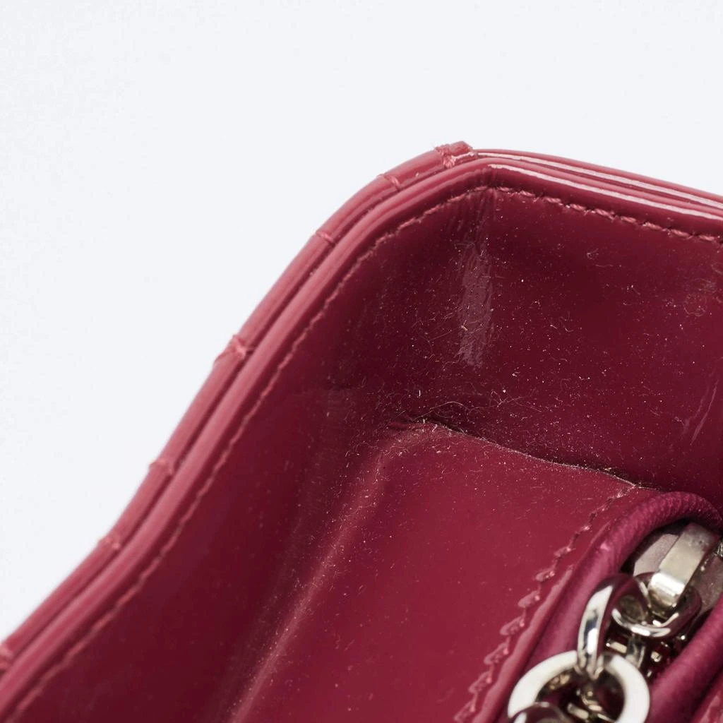 Dior Dior Fuchsia Cannage Patent Leather Large Lady Dior Tote 8