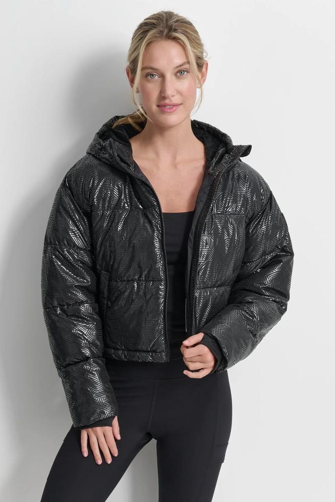 PRINTED CROPPED PUFFER JACKET – On Sale Now with Up to 70% Off