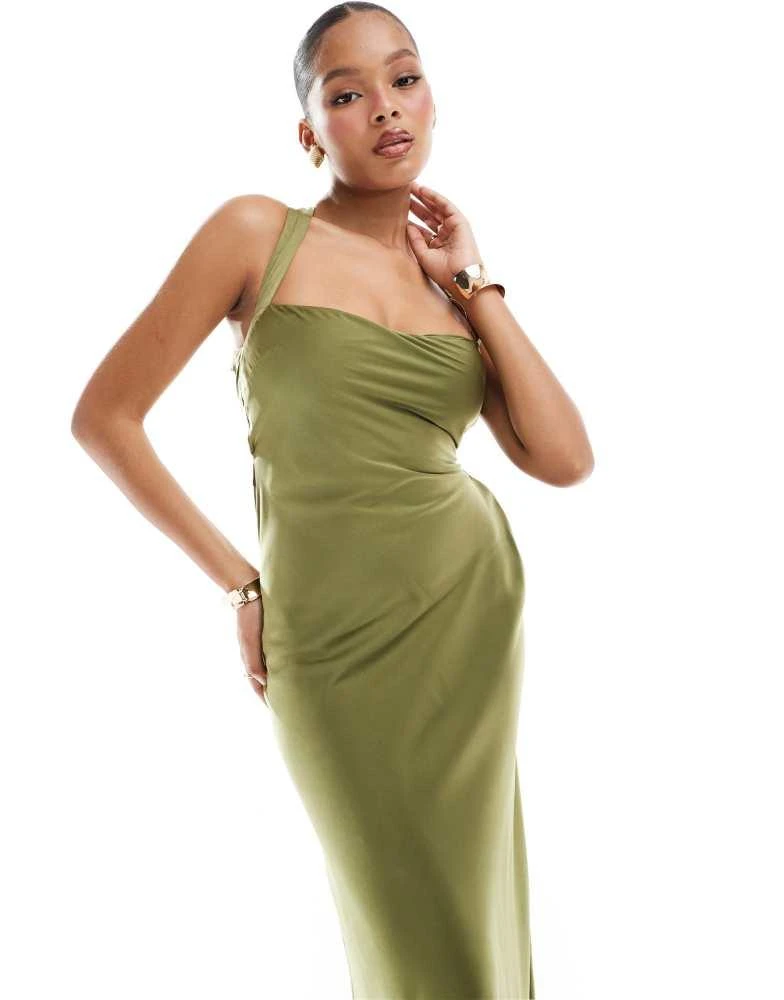 green emerald velvet dress Emerald Isle Green 90s Style Silk Slip Dress