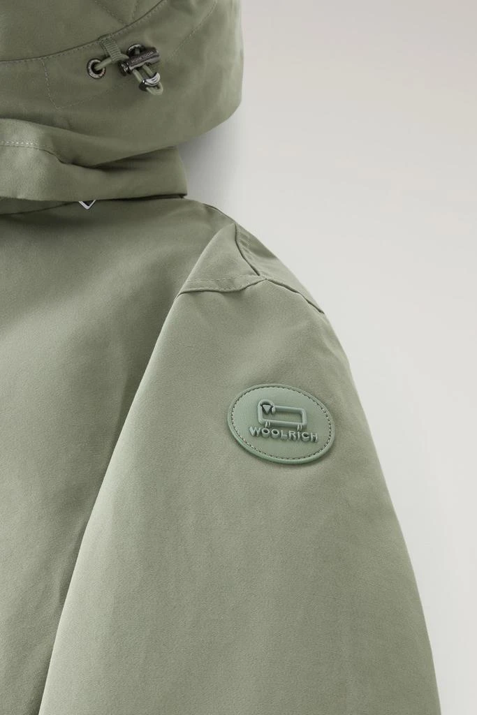 Woolrich Parka in Brushed Ramar Cloth with Detachable Hood - Women - Green 8