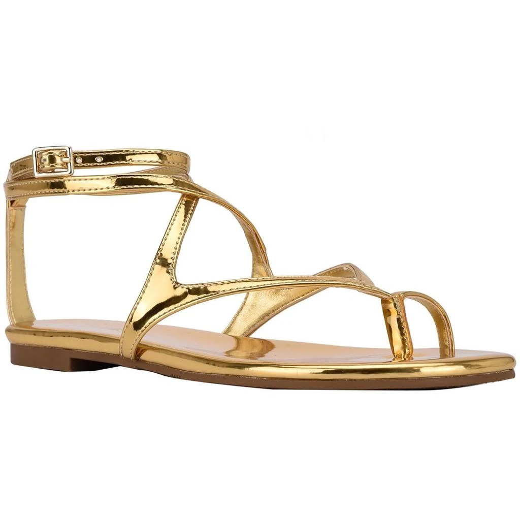 GUESS Nalanie Womens Patent Strappy Gladiator Sandals 1