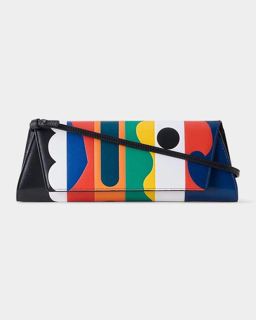 Akris Anouk Small Patchwork Leather Trapezoid Clutch Bag