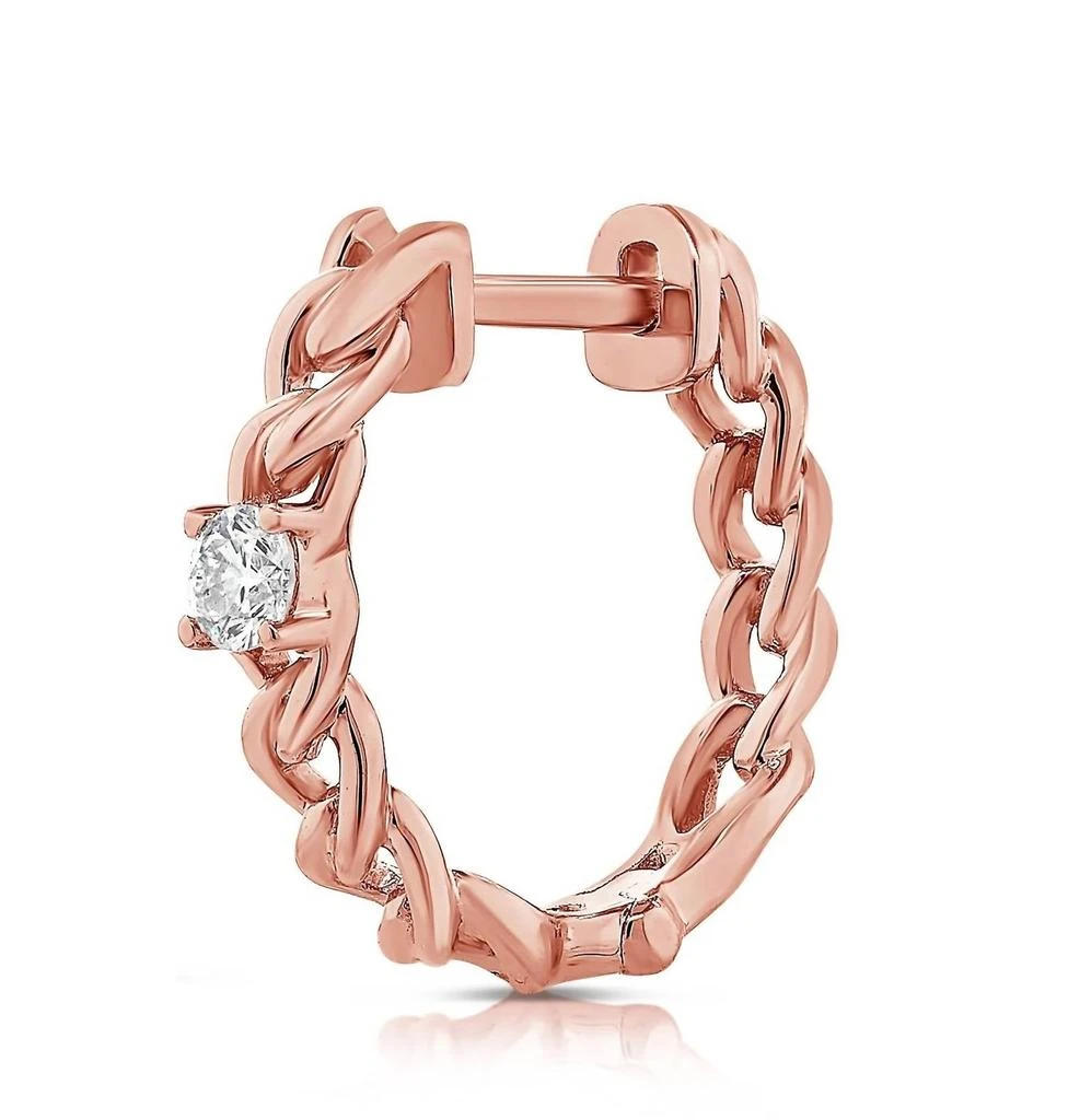 Diana M Jewels Diana M Jewels - 1.92gr Huggie Earrings With 0.12ct Diamonds 2