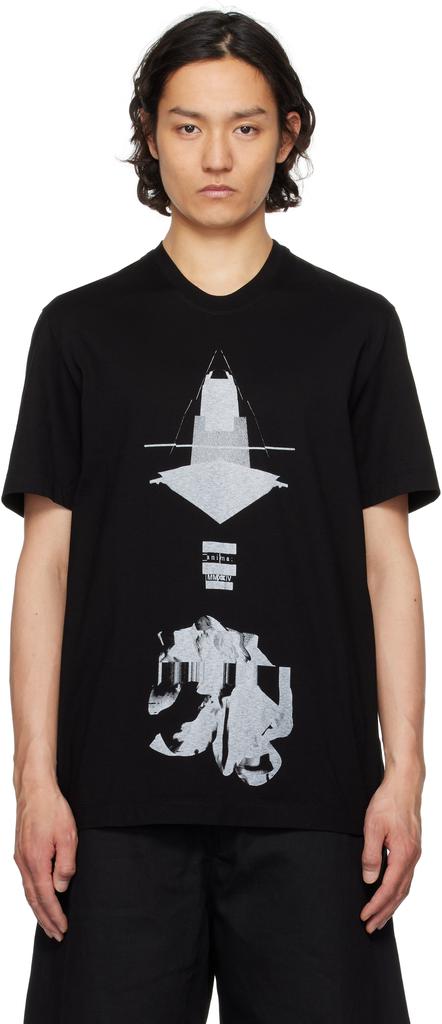 Julius Black Drape Long Sleeve T-Shirt - T-Shirts - BeyondStyle