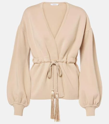 Max Mara Tiberio belted virgin wool cardigan 1