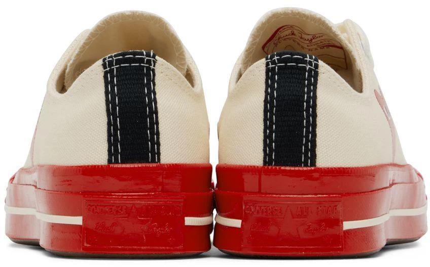 Comme des Garcons Off-White & Red Converse Edition Chuck 70 Sneakers 2