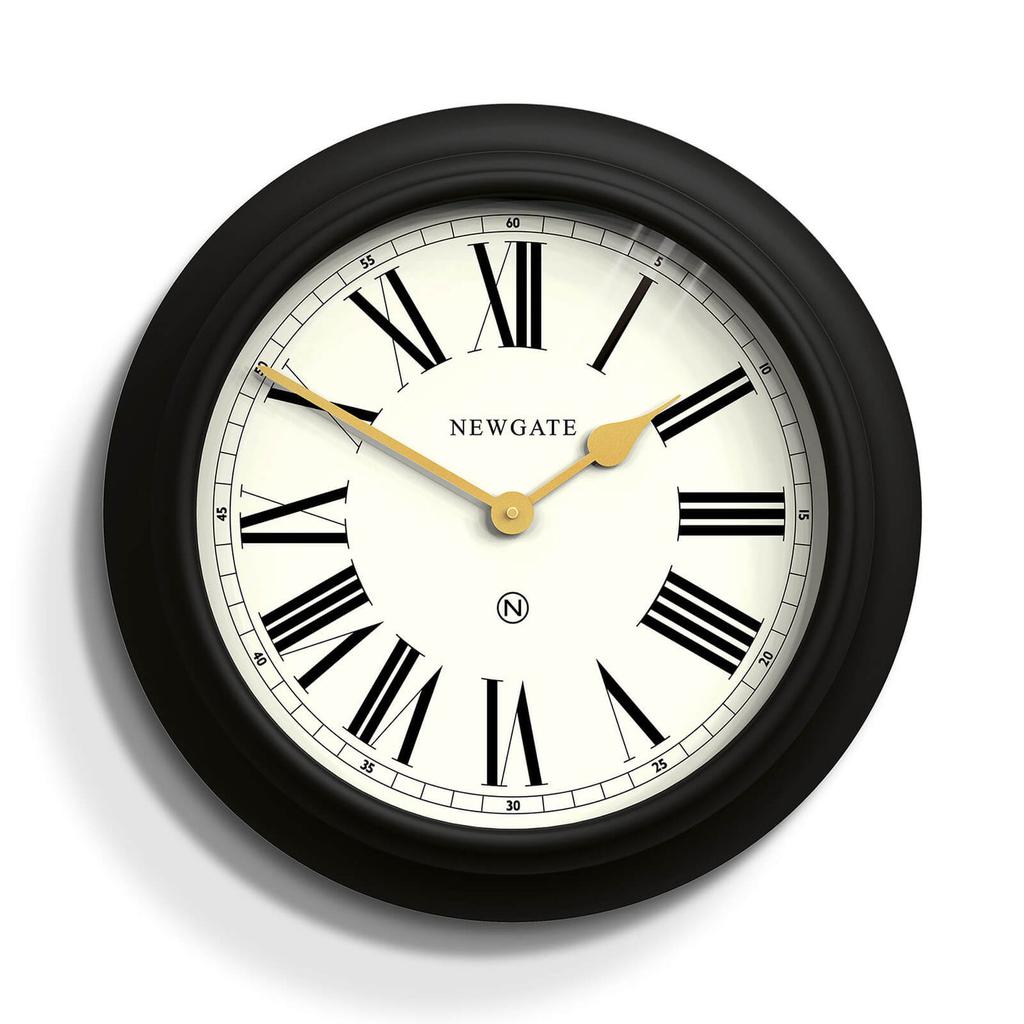 The Hut Newgate Chocolate Shop Clock - Black