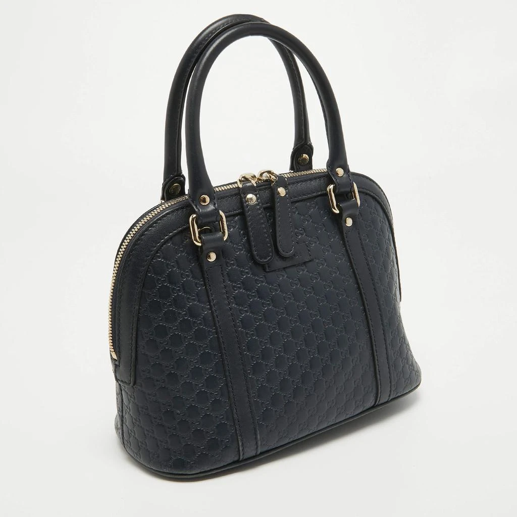 Gucci Gucci Navy Blue Micro Guccissima Leather Mini Dome Bag 3