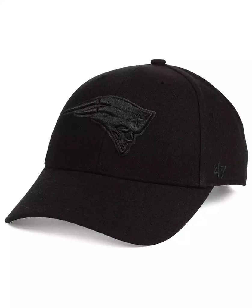 47 Brand New England Patriots Black 
Black MVP Strapback Cap 1
