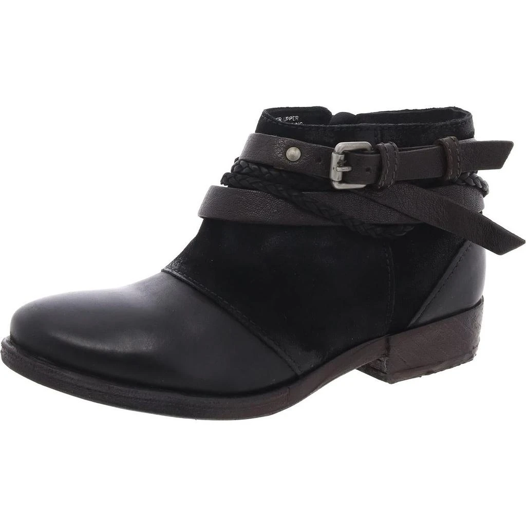 Miz Mooz Danita Womens Leather Belted Ankle Boots 1