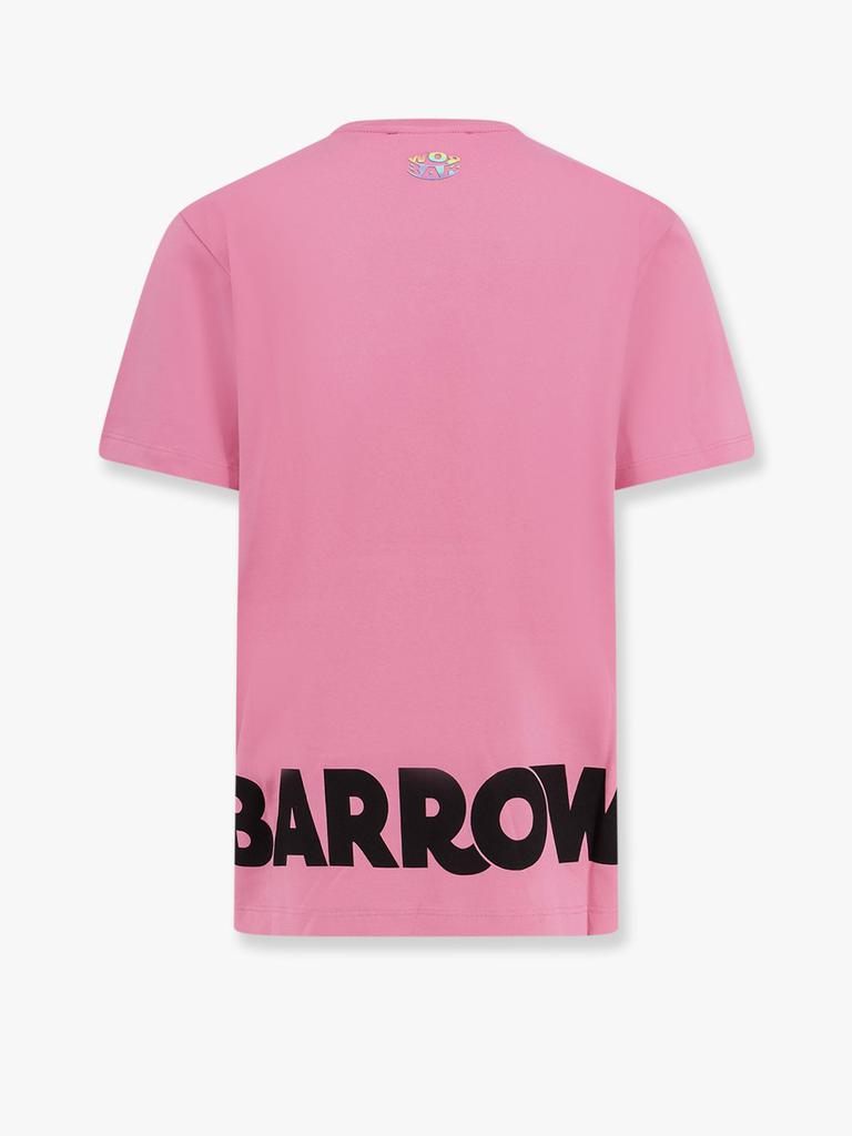 BARROW Cotton t-shirt with frontal and back logo print