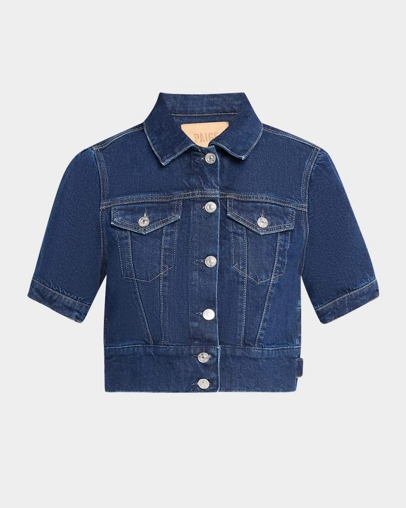 Paige Kendra Short-Sleeve Denim Jacket 1