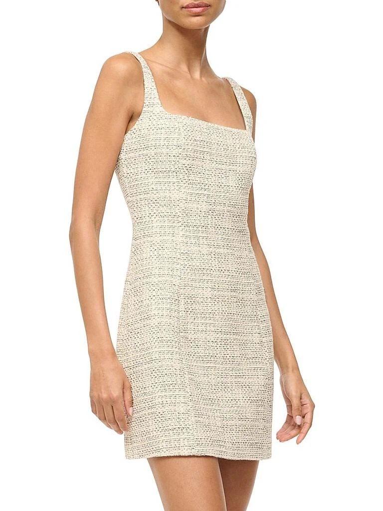 Staud Edie Squareneck Tweed Minidress 4
