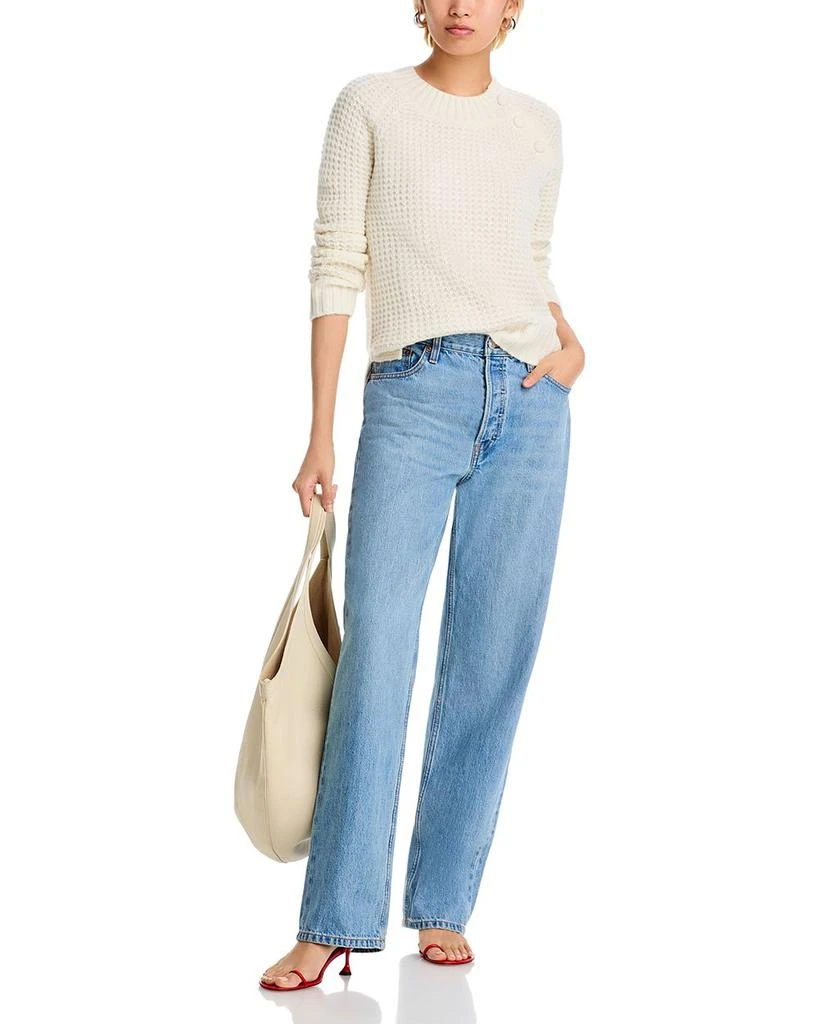C by Bloomingdale's Cashmere Cby Bloomingdale's Cashmere Waffle Knit Sweater - Exclusive 2
