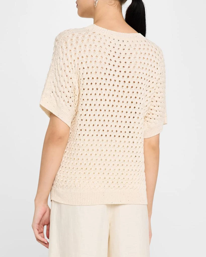 Peserico Sequin-Embellished Open Knit Sweater 3