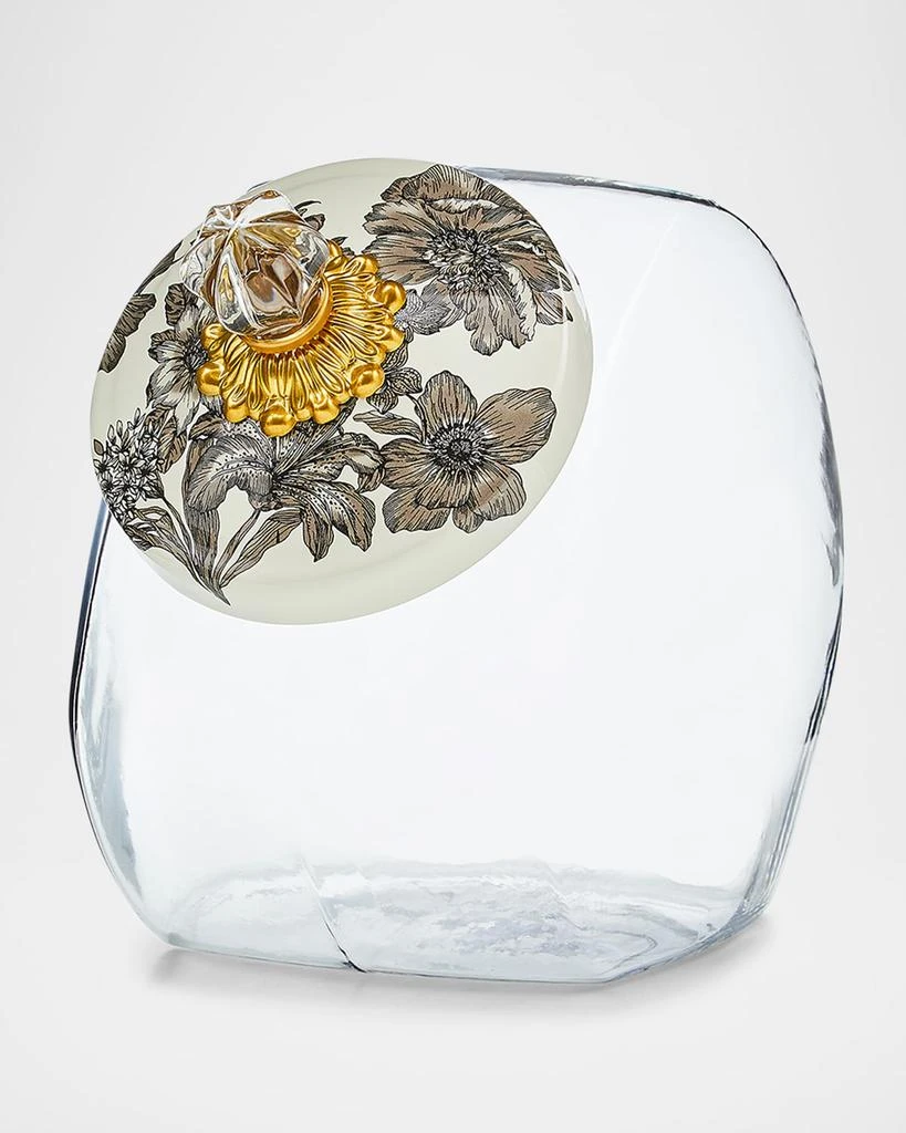 MacKenzie-Childs Cookie Jar with Sterling English Garden Lid 1