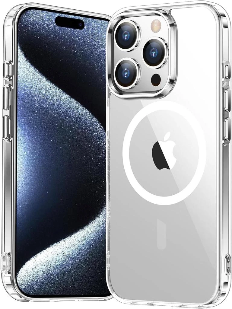 ENTRONIX Entronix [Magnetic] Case Compatible with iPhone 15 Pro Max - [Hard Back] Thick Clear