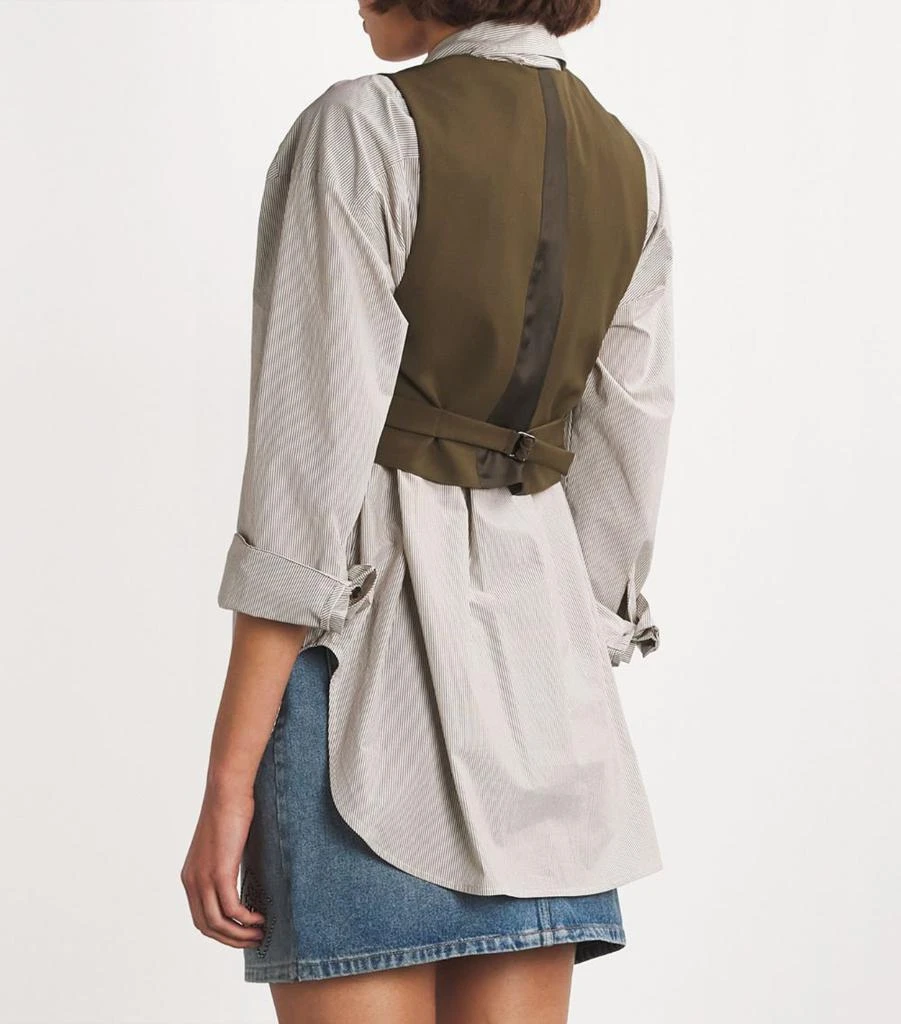 Weekend Max Mara Virgin Wool-Blend Beaded Waistcoat 4