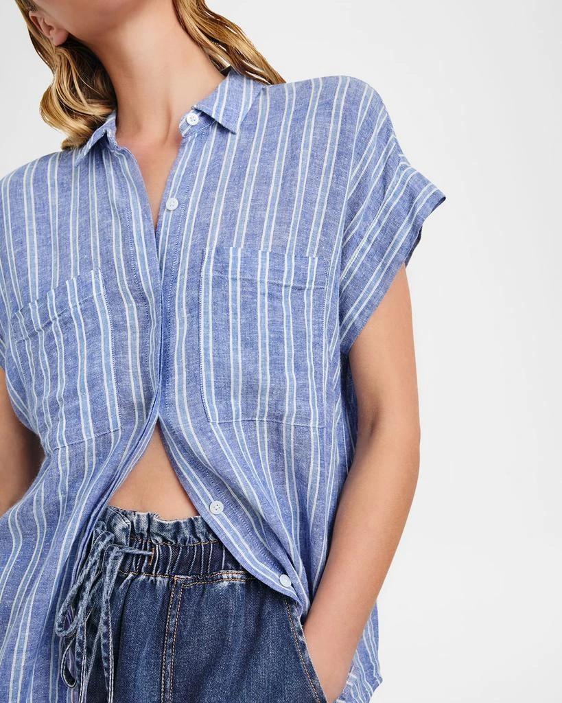 Rails Cito Striped Button-Front Blouse 5