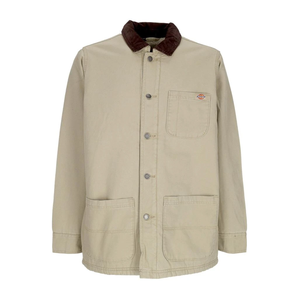 DICKIES Men's Workwear Jacket Duck Canvas Chore Coat Stone Washed Desert Sand 1