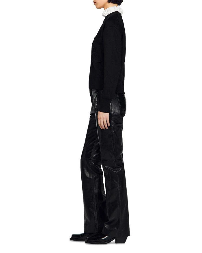 Sandro Lucien Ruffled Neck Sweater 4