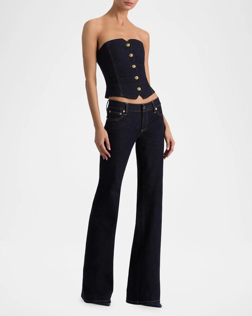 Alice + Olivia Kelcey Denim Strapless Top 5