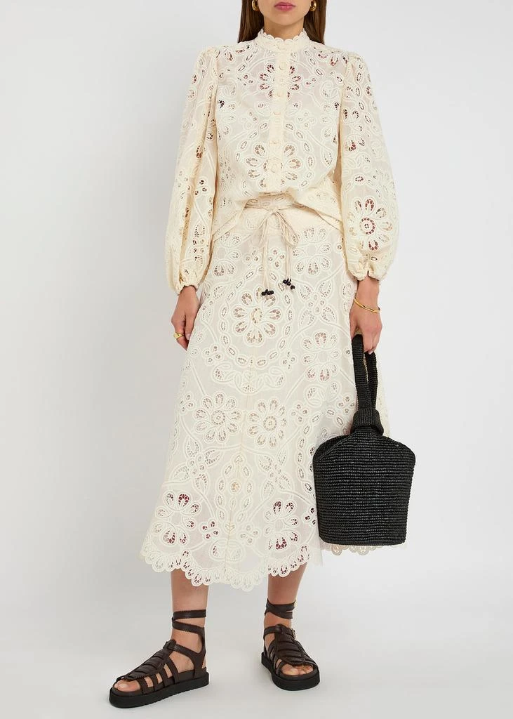Zimmermann Rhiannon embroidered cotton blouse 4