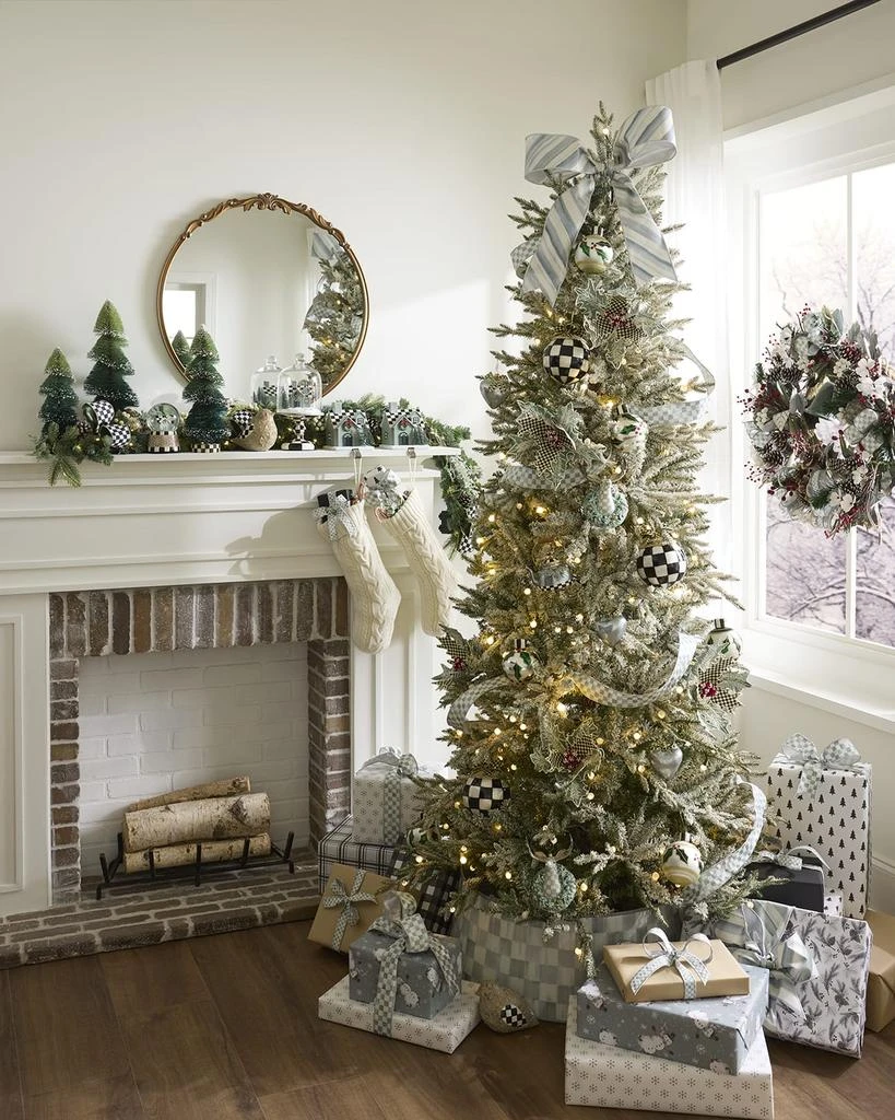 MacKenzie-Childs Farmhouse Holiday Bottle Brush Trees, Set of 3 4