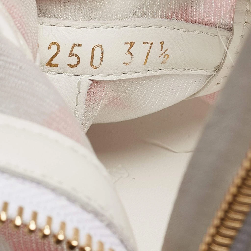 Louis Vuitton Louis Vuitton White Leather Mesh and Leather Stellar Sneakers Size 37.5 8