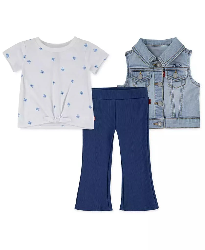 Levi's Baby Girls Tee, Vest and Flared Leggings, 3-Piece Set 1