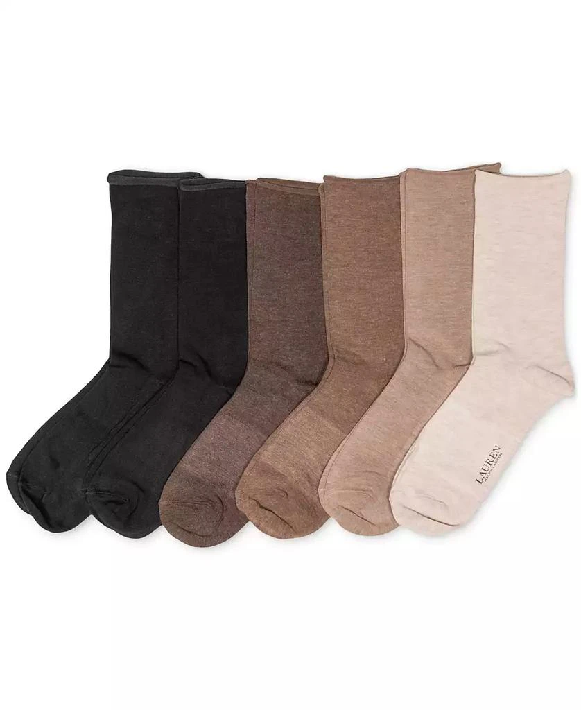 Ralph Lauren Women's 6 Pack Roll-Top Trouser Socks 5