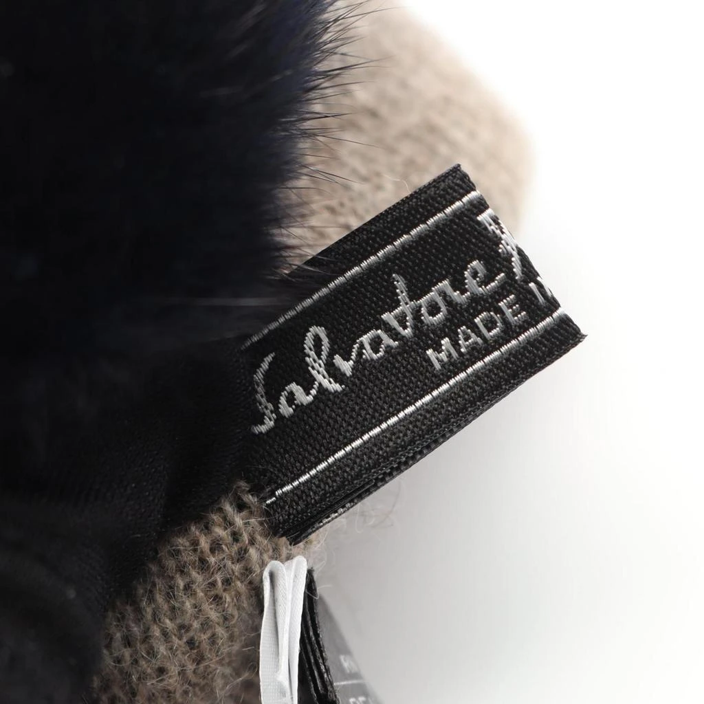 Salvatore Ferragamo Leather Fur Short Gloves (Pre-Owned) 3