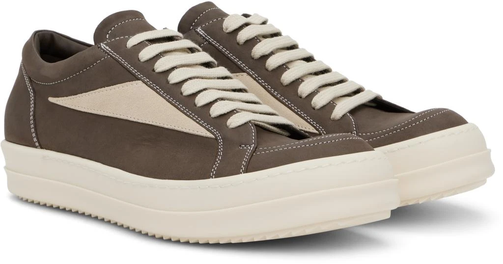 Rick Owens Brown & Off-White Porterville Vintage Sneakers 4