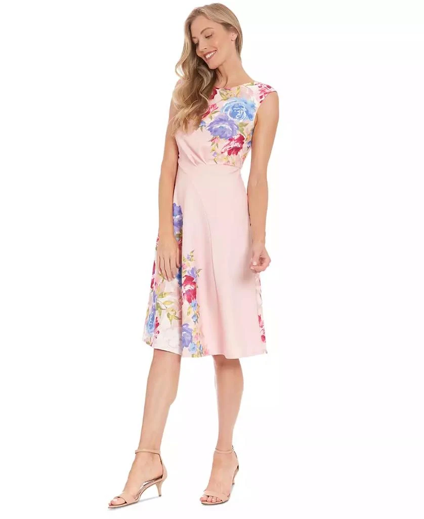 London Times Petite Floral Sleeveless Midi Dress 4