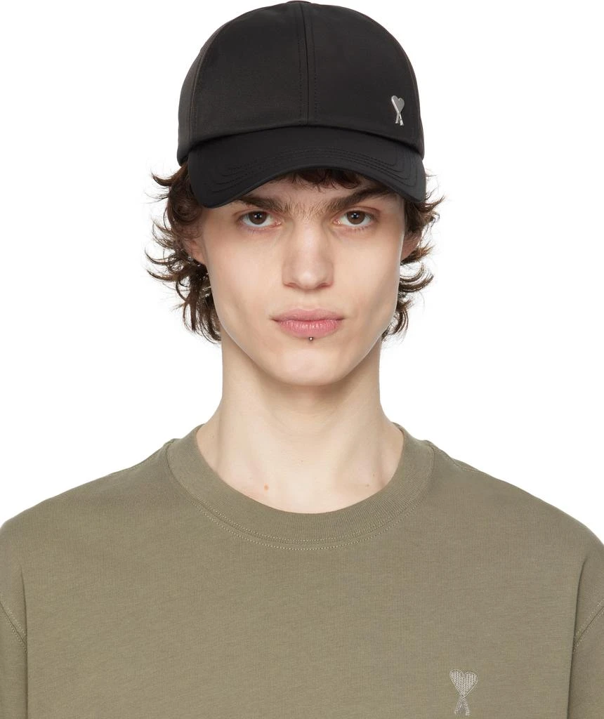 AMI Black Twill Ami de Coeur Stud Cap 1