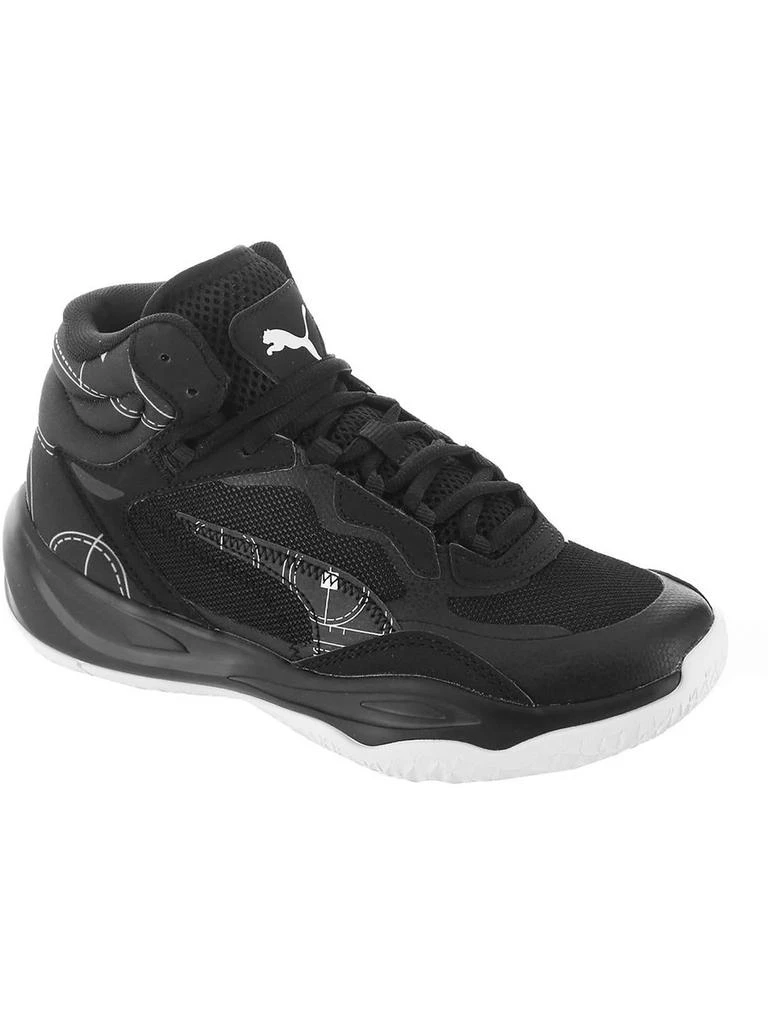 Puma Playmaker Pro Mid Courtside Boys Gym Sport Basketball Shoes 1