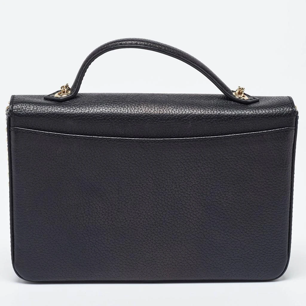 Faure Le Page Faure Le Page Black Coated Canvas and Leather Calibre 21 Top Handle Bag 4