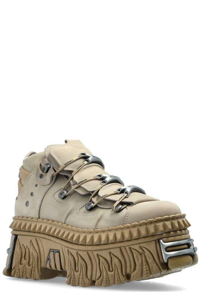 Shop Vetements X New Rock Logo Plaque Slip-On Boots on Sale at