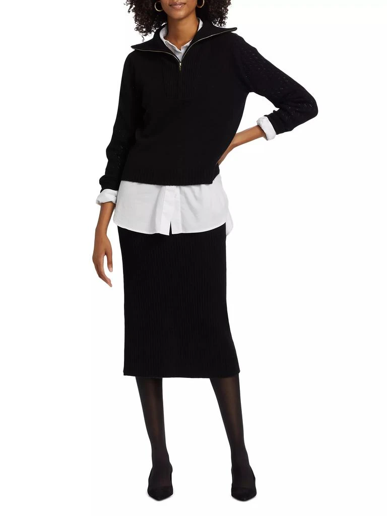Saks Fifth Avenue Quarter-Zip Cashmere Sweater 2