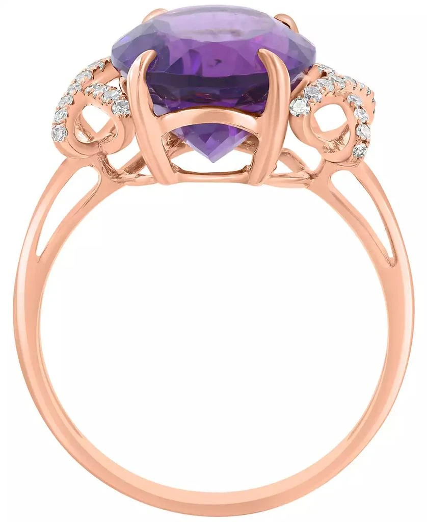 Effy Diamond (1/8 ct. t.w.) 
Amethyst (4-5/8 ct. t.w.) Ring in 14k Rose Gold 3