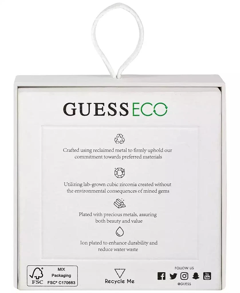 GUESS 14k Gold-Plated & Cubic Zirconia Triangle Station Necklace, 16" + 2" extender 5